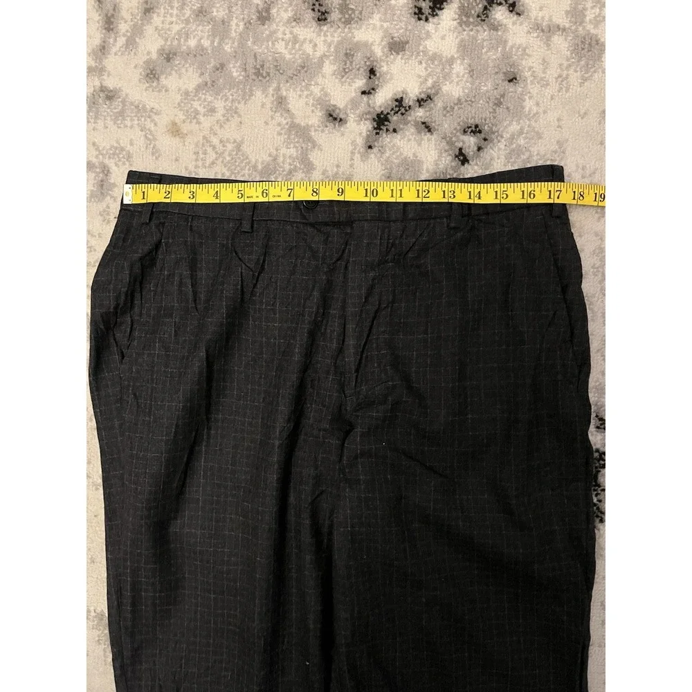 Brooks Brothers Regent Pants Mens 36x31 Gray Plaid Wool Flat Front Dress Pants